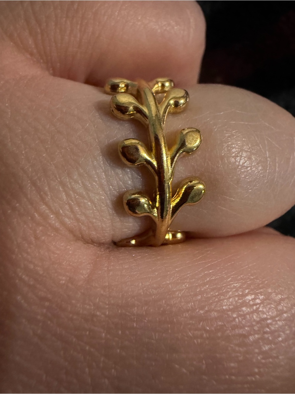 Gold Leaf Branch Ring - Women Jewelry